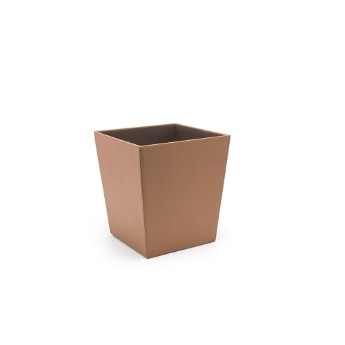 London Flare Wastebasket, 14 Quart, Saddle